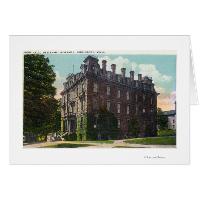 Vista exterior de Judd Hall, Universidad Wesleyan (Anverso (Horizontal))