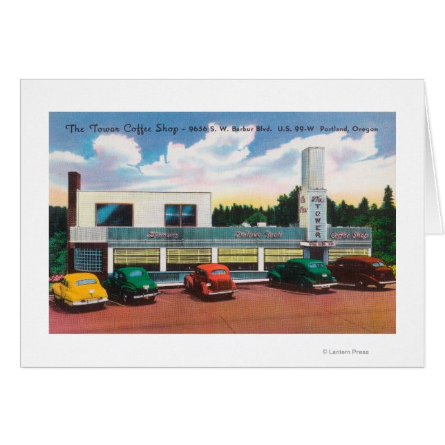 Vista exterior de la cafetería Tower (Anverso (Horizontal))