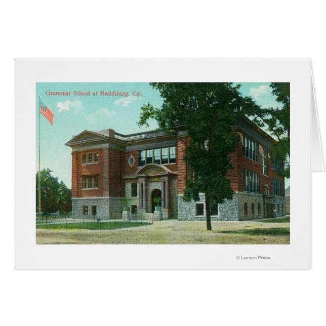 Vista exterior de la escuela de gramática 3 (Anverso (Horizontal))