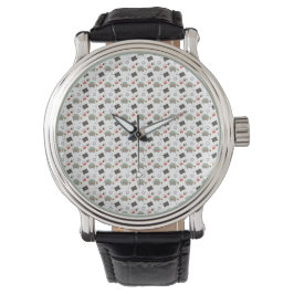 Vista frontal y trasera de un reloj de pulsera