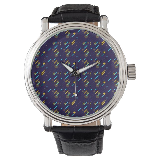 Vista frontal y trasera de un reloj de pulsera (Anverso)