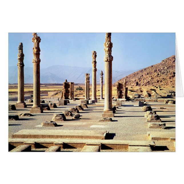 Vista general de la Apadana fundada c.518 BC (Anverso (Horizontal))