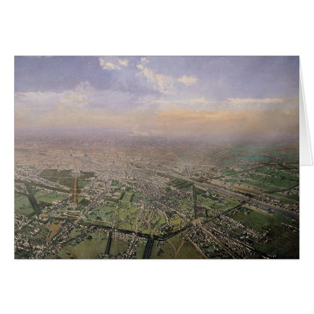 Vista general de París de un globo de aire (Anverso (Horizontal))