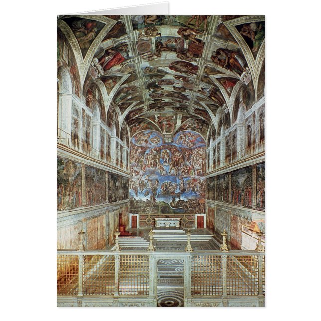 Vista interior de la capilla de Sistine (Frente)
