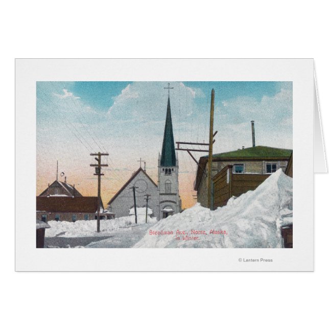 Vista invernal de la avenida Steadman cubierta de  (Anverso (Horizontal))