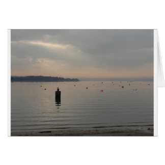 Vista invernal del puerto de Poole.