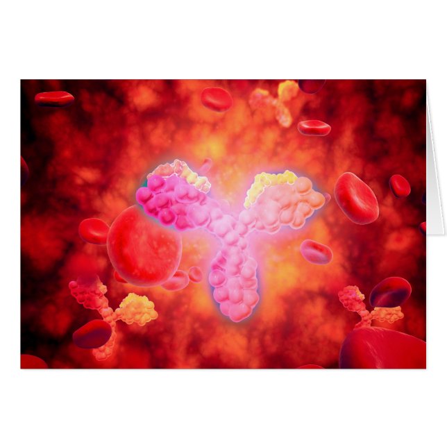 Vista Microscópica De Los Anticuerpos Humanos (Anverso (Horizontal))