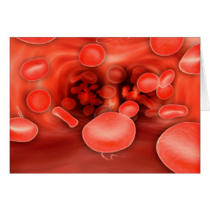 Vista Microscópica De Los Glóbulos Rojos Fluyendo