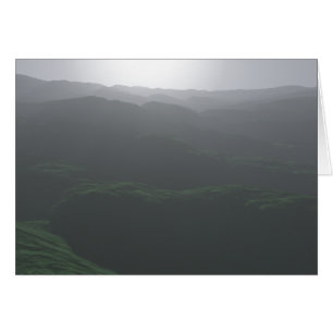 Vista pálida de colinas