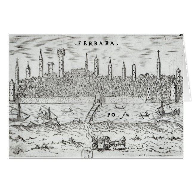 Vista panorámica de Ferrara (Anverso (Horizontal))