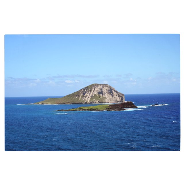 Vista panorámica de Hawái Metalizado arte de pared (Anverso)