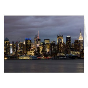 Vista panorámica de Manhattan por la noche