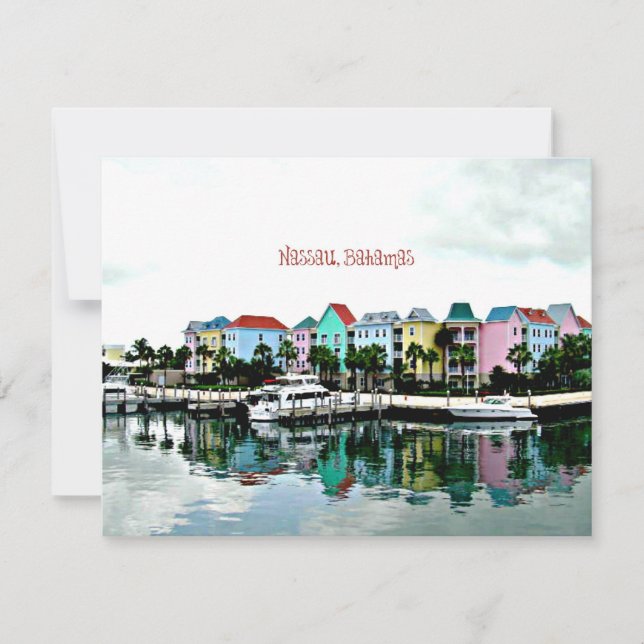 Vista panorámica de Nassau, Bahamas (Anverso)
