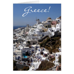 Vista panorámica de Oia, Grecia