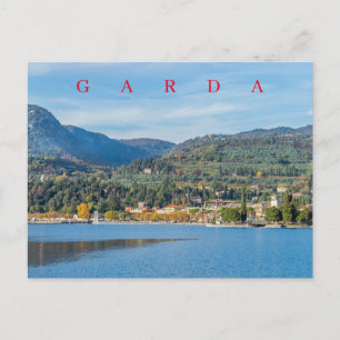 Vista panorámica del lago de Garda postal