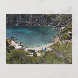 vista postal de una playa en Ibiza