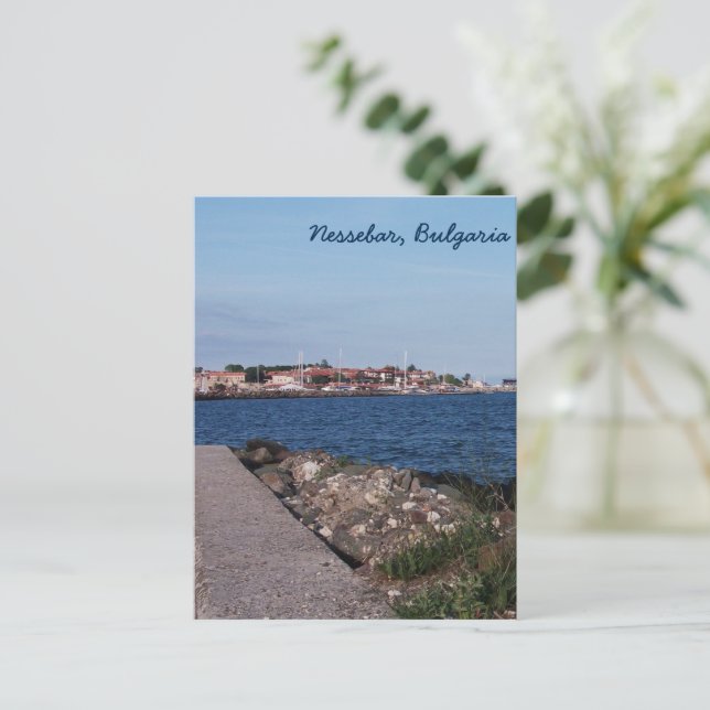 Vista postal desde Nessebar, Bulgaria (Anverso de pie)