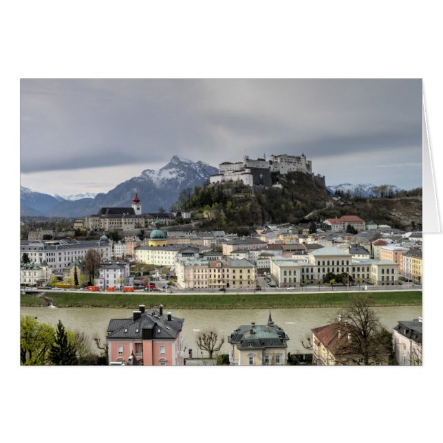 Vista sobre Salzburgo Austria (Anverso (Horizontal))