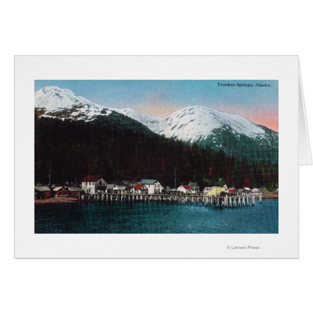 Vista urbana con DocksTenakee Springs, AK (Anverso (Horizontal))