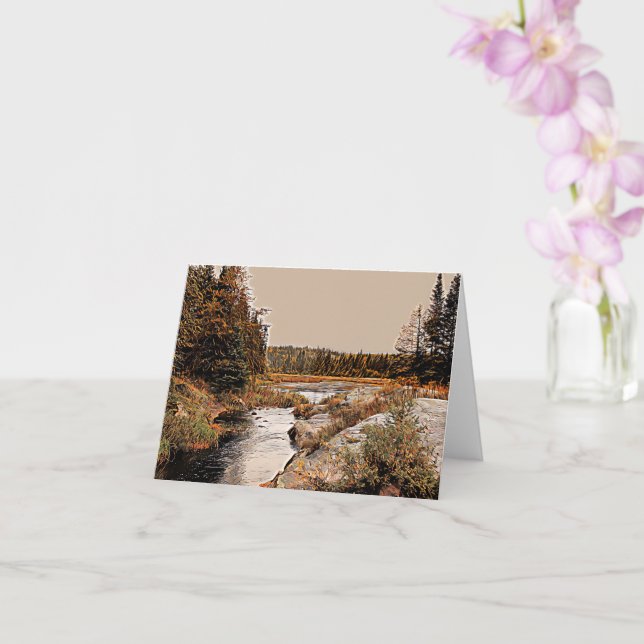 Vista Wilderness - Tarjeta en blanco (Orquídea)