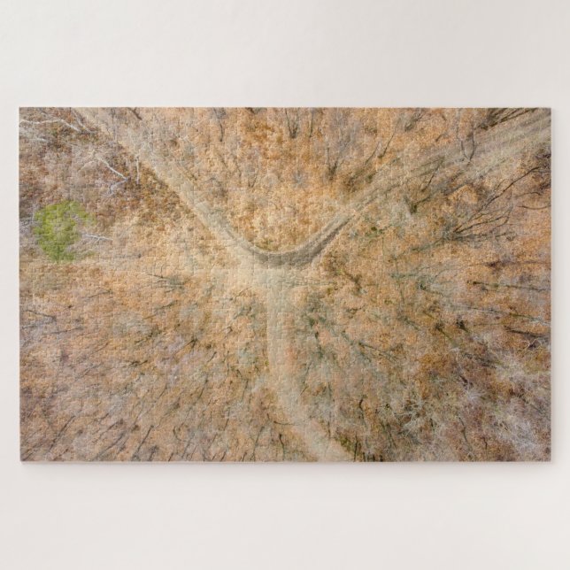 Vista zenithal escénica de un rompecabezas de made (Horizontal)