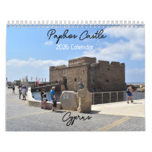 Vistas al castillo de Paphos Calendario de PaphosL