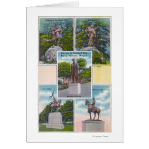 Vistas de estatuas en los parques de Portland