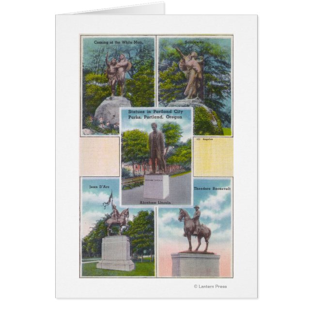 Vistas de estatuas en los parques de Portland (Frente)