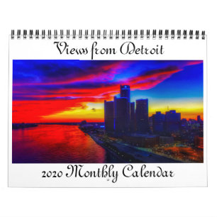 Vistas del calendario mensual de Detroit 2020