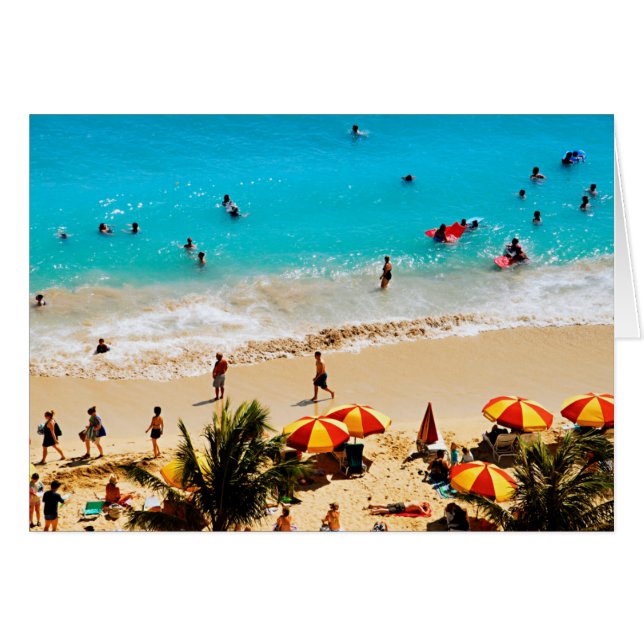 Vistas Elevadas A Waikiki Beach Scene, Honolulu (Anverso (Horizontal))
