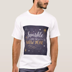 Vistazo a Año Nuevo" Camiseta festiva .