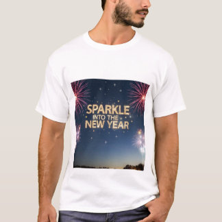 Vistazo a Año Nuevo" Camiseta festiva .