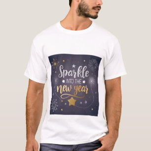 Vistazo a Año Nuevo" Camiseta festiva .