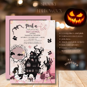 Vistazo a la invitación de Baby Shower de boo, fan