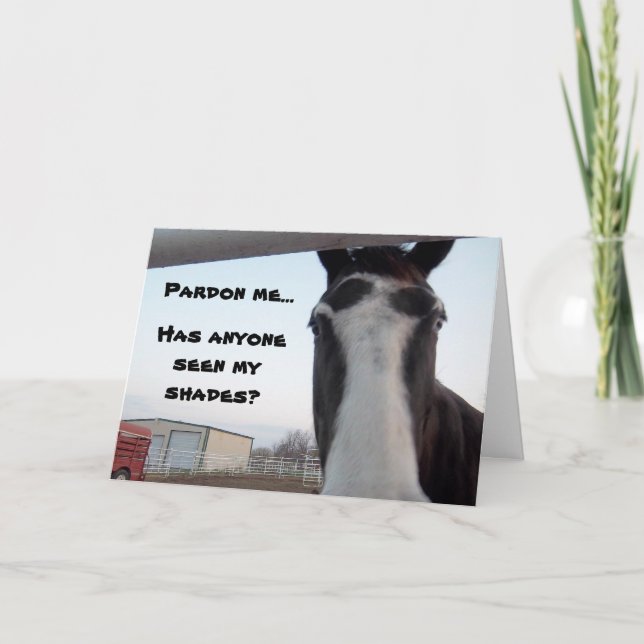 ¿Visto mis sombras? Tarjeta de cumpleaños (Anverso)