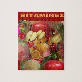 Vitaminas de frutas de rompecabezas