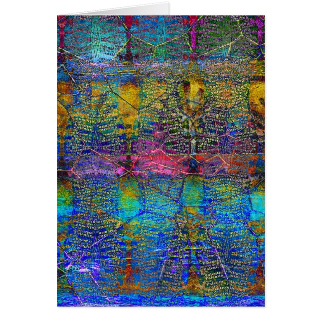 Vitral abstracto artístico bonito (Frente)