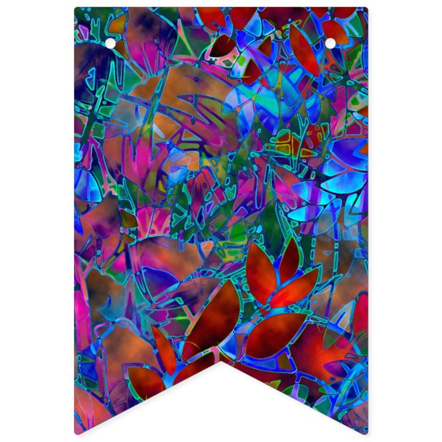 Vitral abstracto floral de la bandera del (Primera bandera)