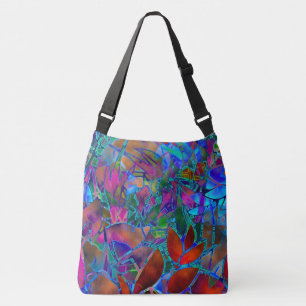 Vitral abstracto floral de la bolsa para