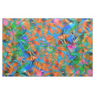 Vitral abstracto floral de la tela