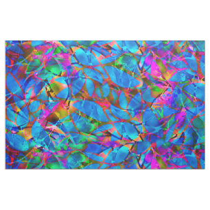 Vitral abstracto floral de la tela