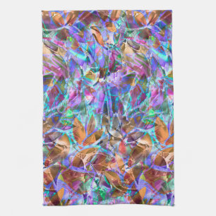 Vitral abstracto floral de la toalla