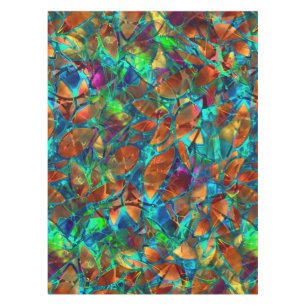Vitral abstracto floral del mantel