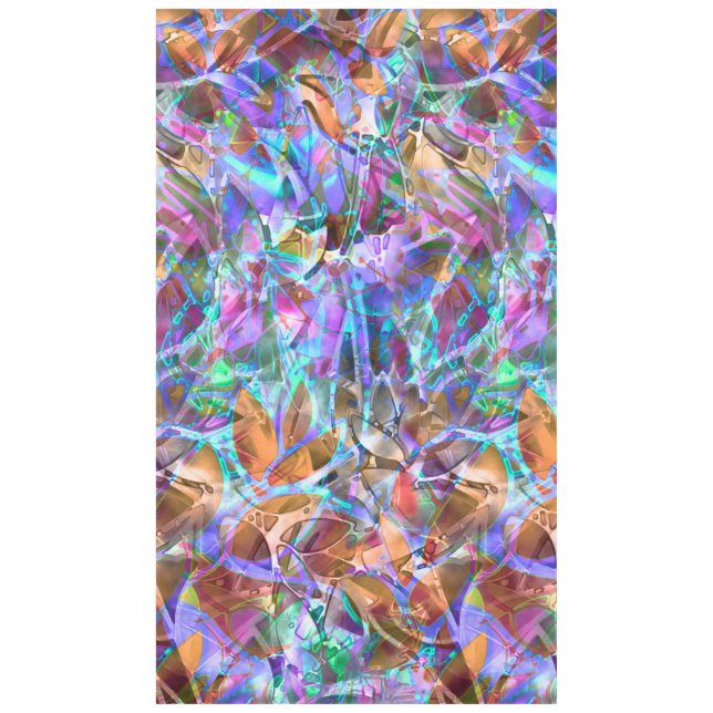 Vitral abstracto floral del mantel (Anverso)