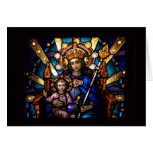 Vitral Madonna y niño