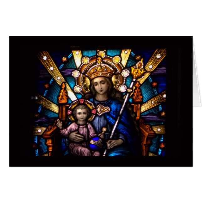 Vitral Madonna y niño (Anverso (Horizontal))