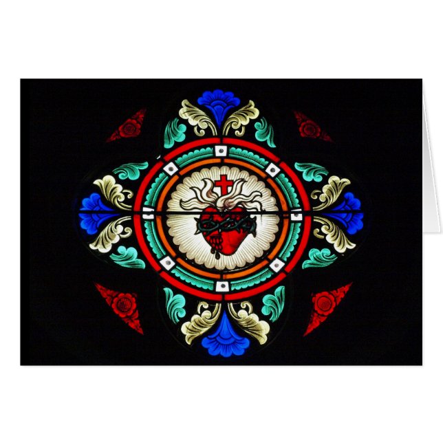 Vitral sagrado del corazón (Anverso (Horizontal))
