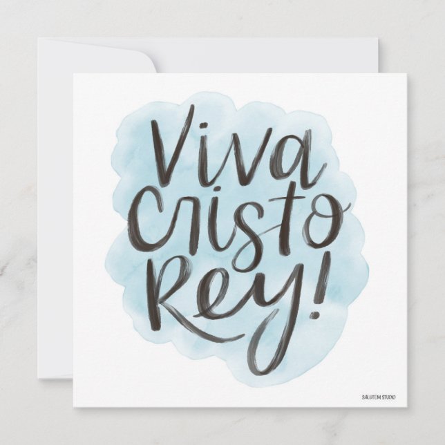 ¡Viva Cristo Rey! Tarjeta mediana (Anverso)