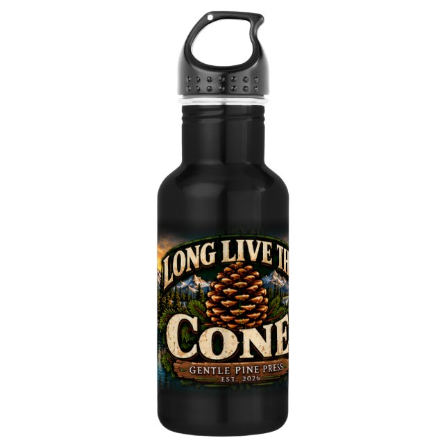 Viva el Cono Botella de Agua Negra (Anverso)