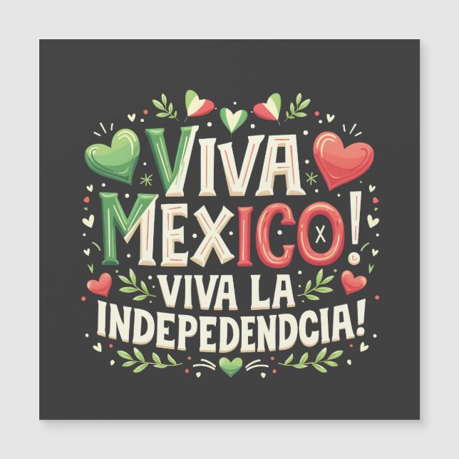 Viva el Día de la Independencia Mexicana (Anverso)